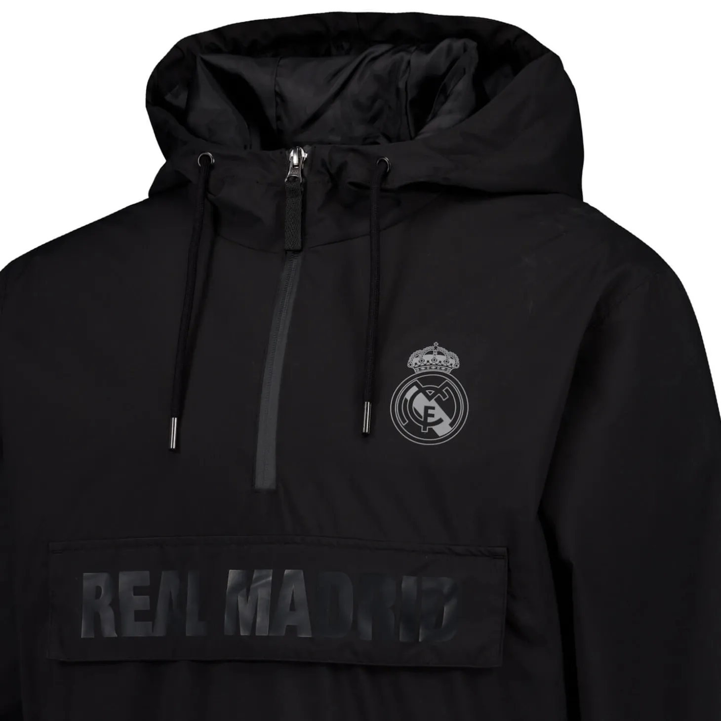 Homme MBA Solutions Vestes^Anorak Léger à Capuche Outerwear Real Madrid Noir hommes