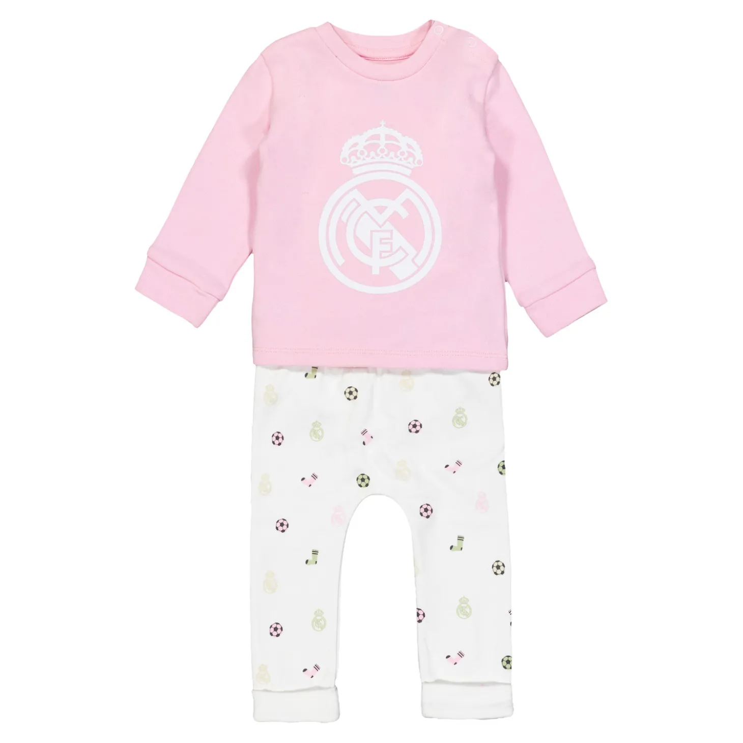 Enfant OSDM Vêtements Pour Bébés^Ensemble Pantalon & T-shirt Real Madrid Rose/Blanc bébés