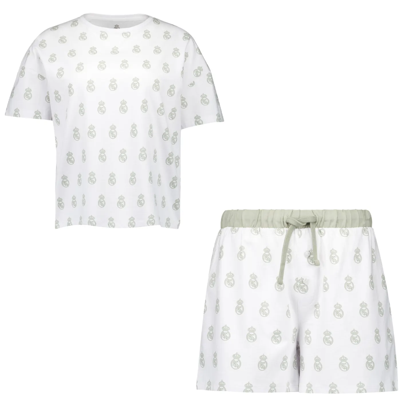 Femme OSDM T-Shirts|Pyjamas^Ensemble pyjama Real Madrid White Dreams - T-shirt à écusson imprimé et short - Vert