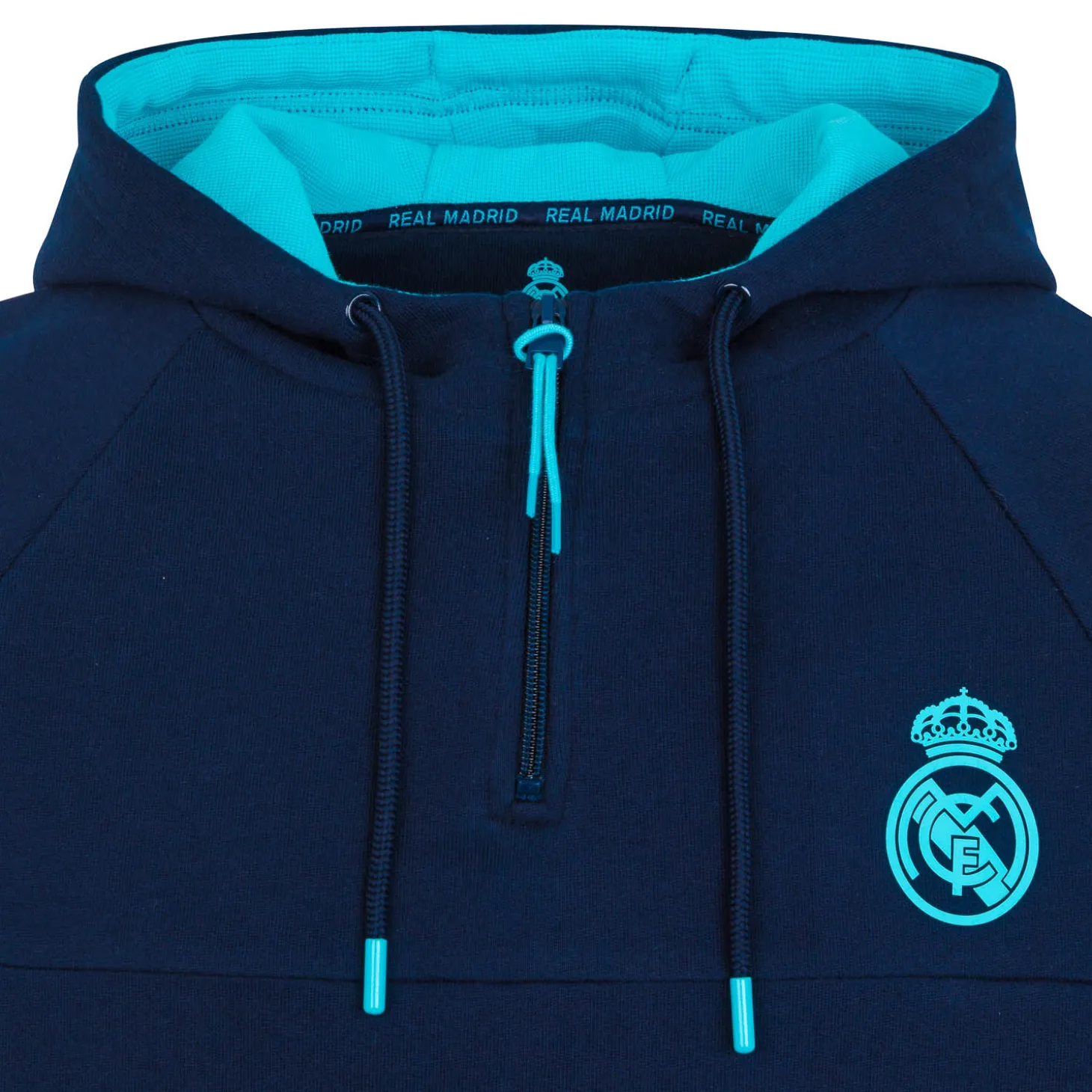 Homme Foundry Sweats^Madrid Sky Sweatshirt Hommes Partial Zip Bleu