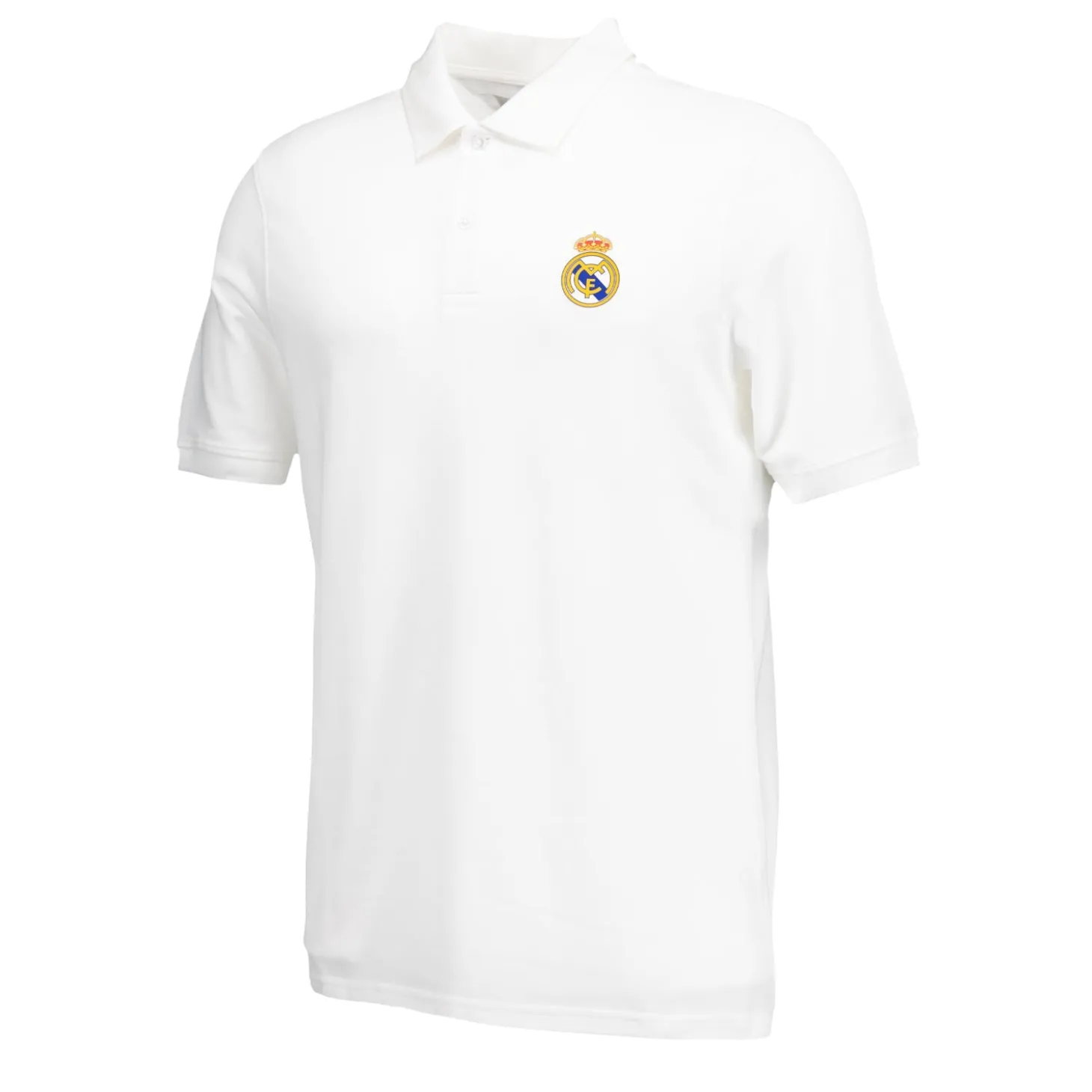 Homme OSDM Polos^Polo blanc pour hommes ECO Essentials Real Madrid Shield Colour