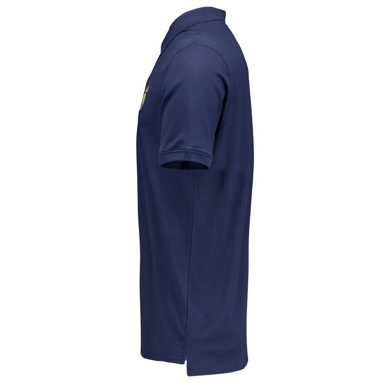 Homme OSDM Polos^Polo bleu pour hommes ECO Essentials Real Madrid Shield Colour