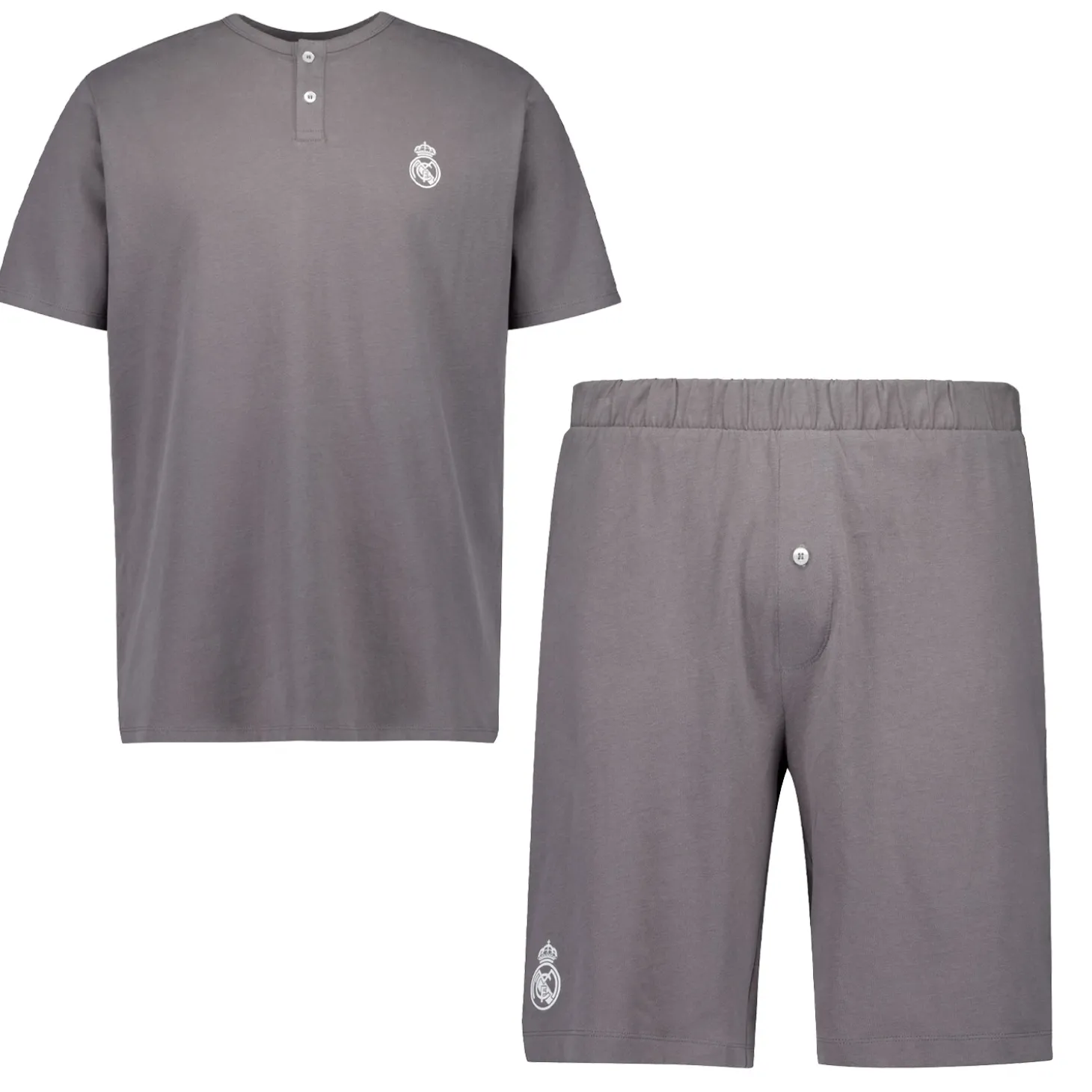 Homme OSDM Pyjamas^Pyjama Real Madrid White Dreams - Short Henley - Gris