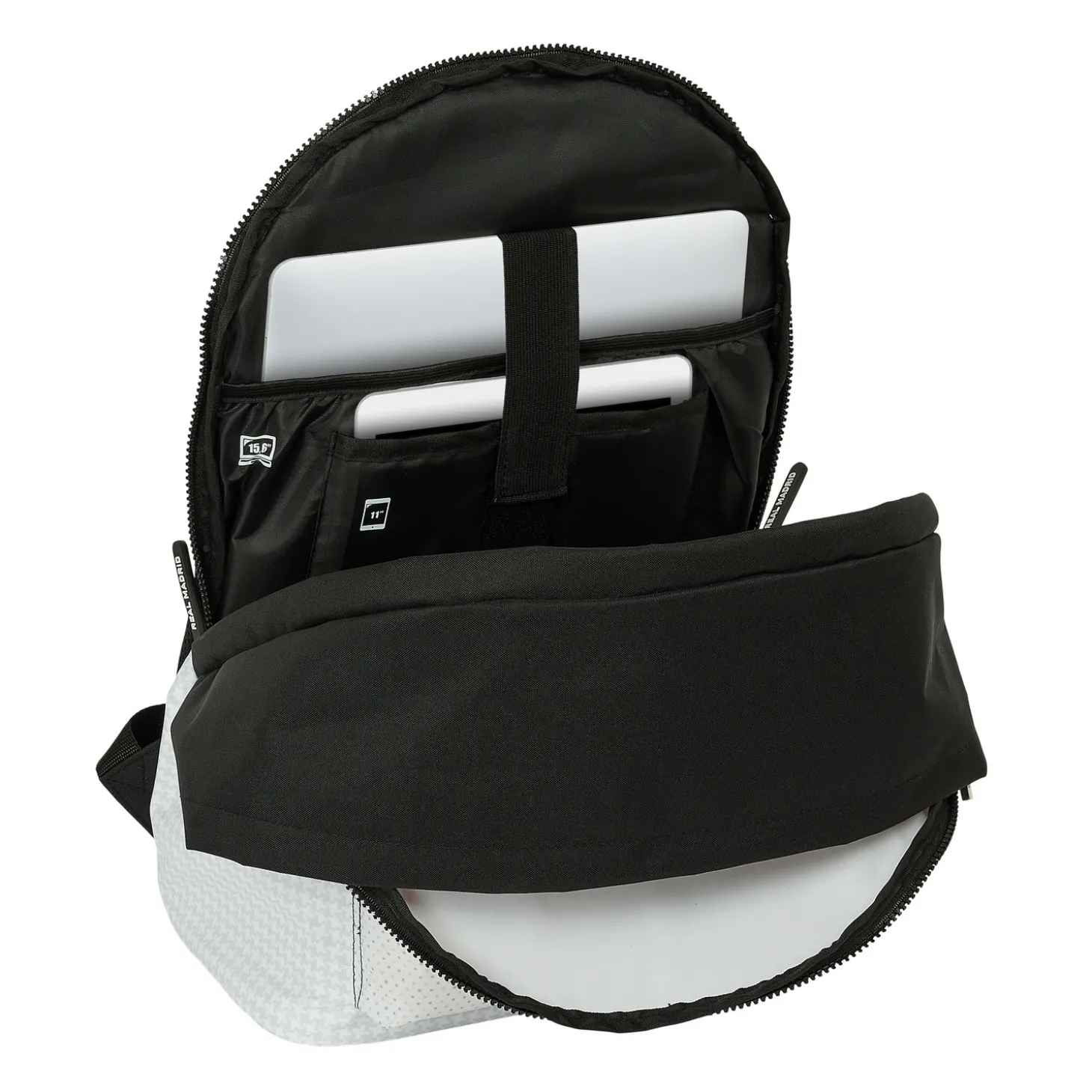 SAFTA S.A. Sacs & Bagages|Rentrée Scolaire^Sac à Dos Double Ordinateur Portable 15,6’’ Real Madrid Blanc/Noir