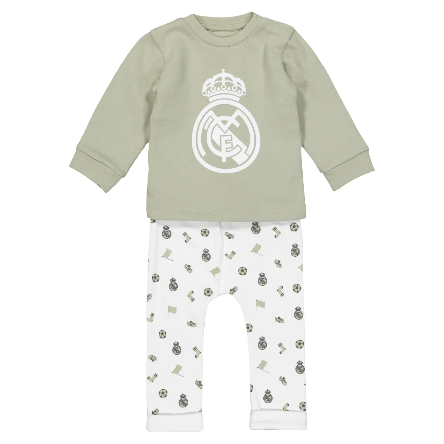 Enfant OSDM Vêtements Pour Bébés^Set Pant & T-Shirt Baby Green/White Real Madrid