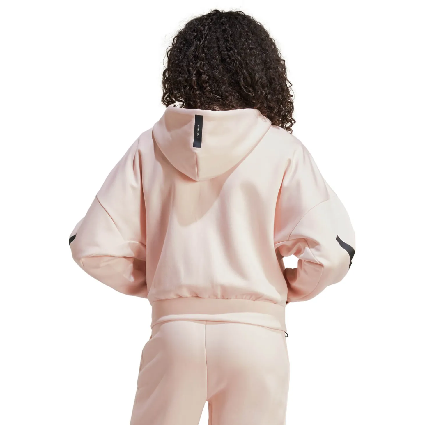Femme Adidas España, S.A.U Vestes|Sweats^Sweat à Capuche Zippé Badge Up adidas Rose Clair femmes