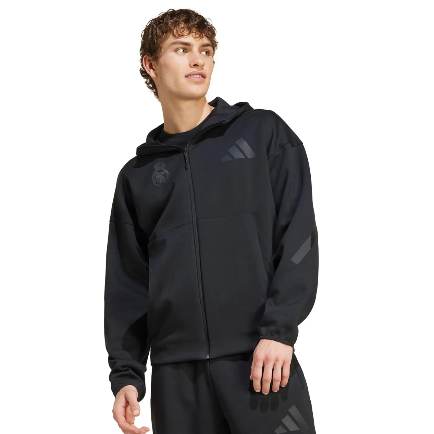 Homme Adidas España, S.A.U Sweats|Vestes^Sweat à Capuche Zippé Badge Up adidas Noir hommes