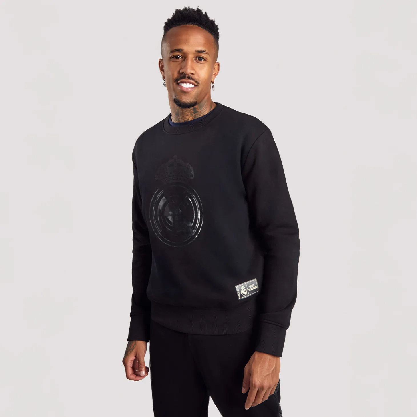 Homme MBA Solutions Sweats^Sweat Écusson Real Madrid Blackout Noir hommes