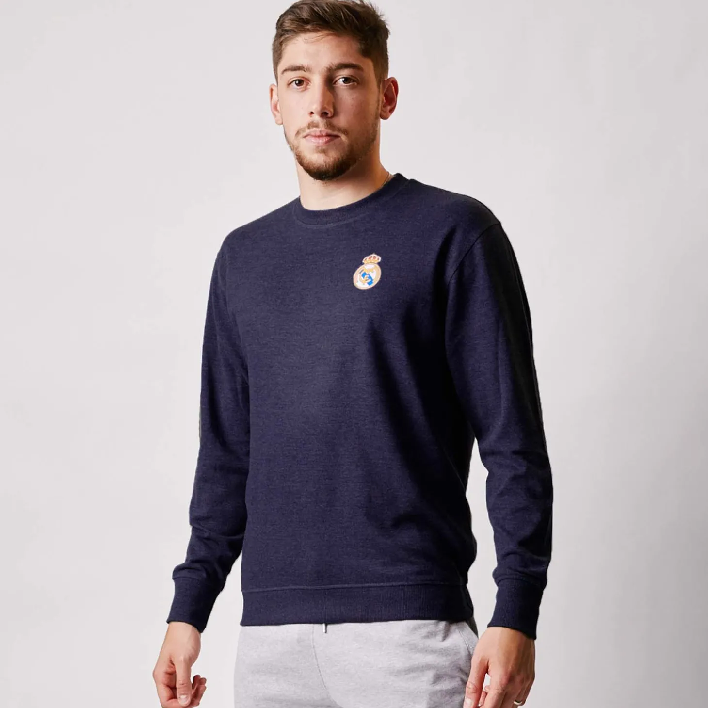 Homme T&F Sweats^Sweat-Shirt Essentials Color Écusson Bleu Marine Hommes