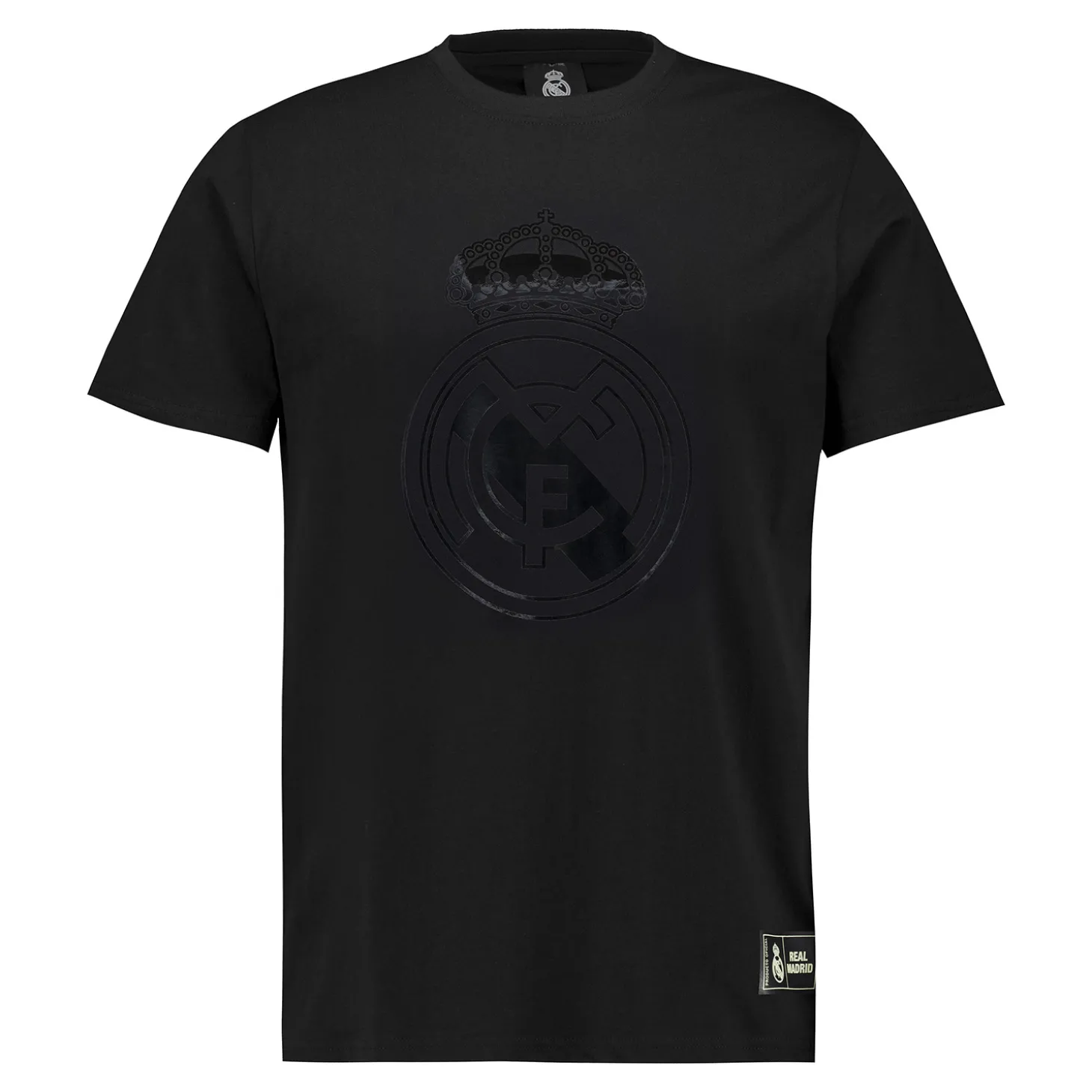 Homme MBA Solutions T-Shirts^T-Shirt Écusson Real Madrid Blackout Noir hommes