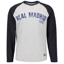 Homme MBA Solutions T-Shirts^T-Shirt Manches Longues Imprimé Baseball Real Madrid Blanc Cassé hommes