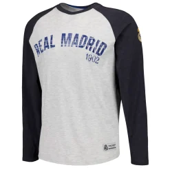 Homme MBA Solutions T-Shirts^T-Shirt Manches Longues Imprimé Baseball Real Madrid Blanc Cassé hommes