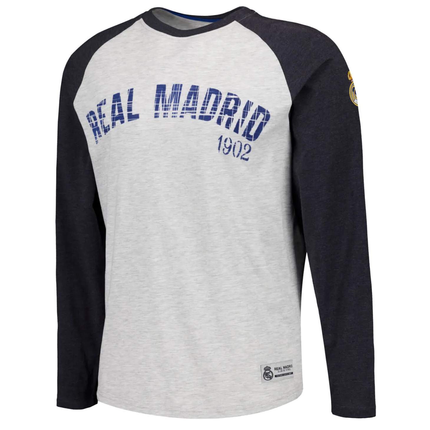 Homme MBA Solutions T-Shirts^T-Shirt Manches Longues Imprimé Baseball Real Madrid Blanc Cassé hommes