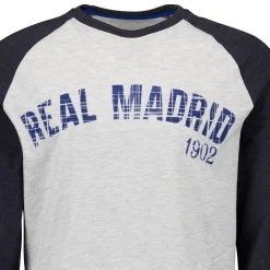Homme MBA Solutions T-Shirts^T-Shirt Manches Longues Imprimé Baseball Real Madrid Blanc Cassé hommes