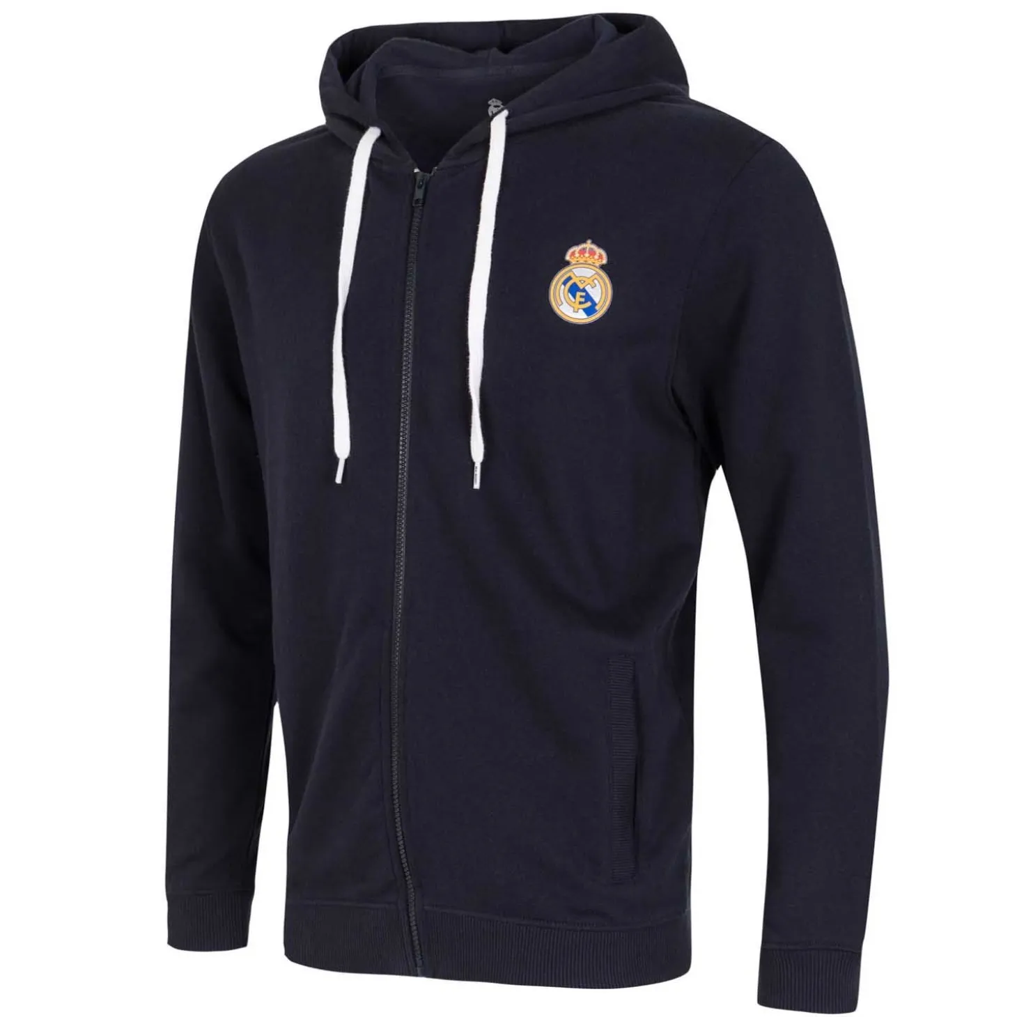 Homme T&F Sweats^Veste à Capuche Essentials Color Écusson Bleu Marine Hommes